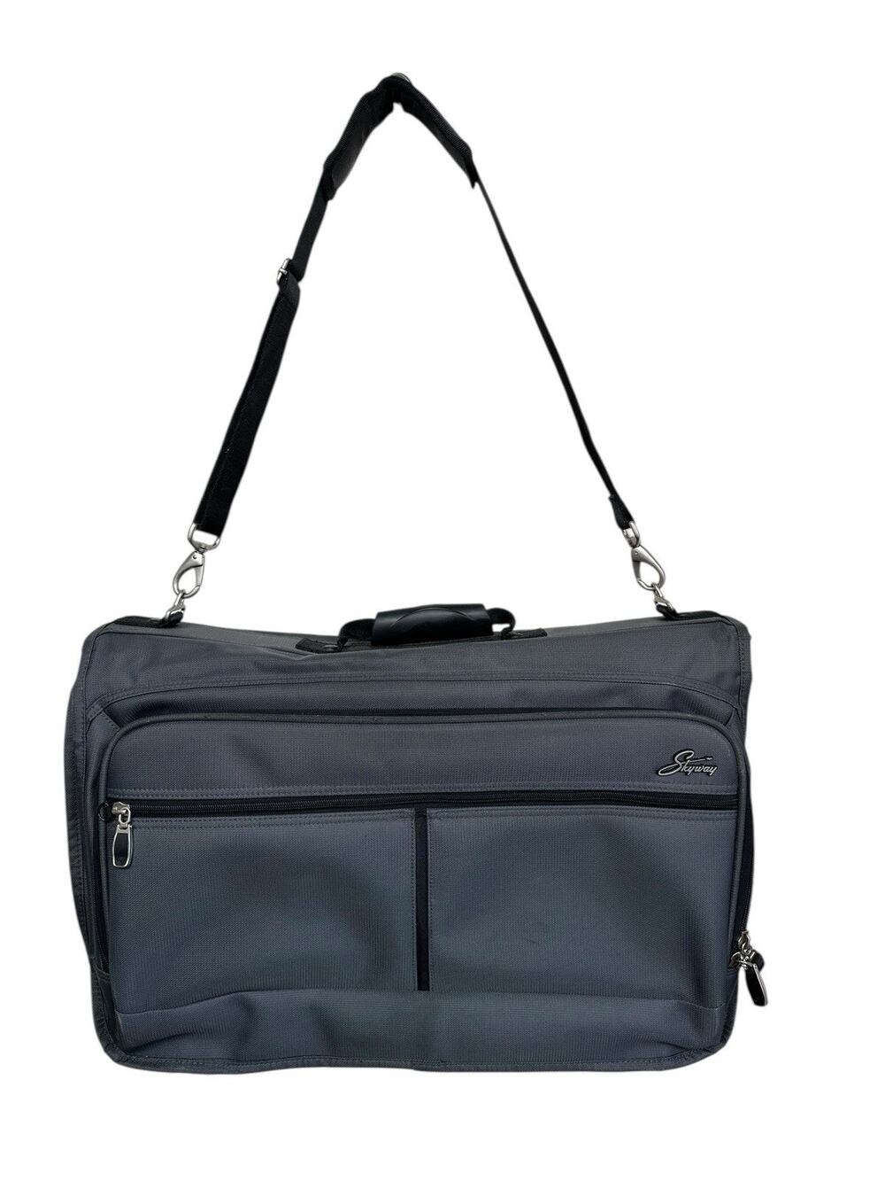 Skyway Gray Trifold Hanging Garment Bag Carry On Travel Luggage Case Organizer